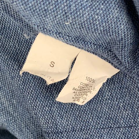 BRUNELLO CUCINELLI Size S Blue Cotton Button Up Long Sleeve Shirt