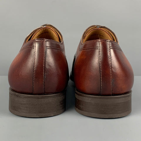 MAGNANNI Size 9 Brown Antique Leather Lace Up Shoes
