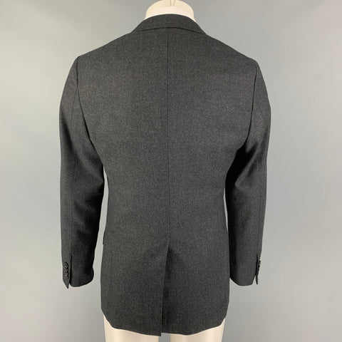 LANVIN Size 38 Charcoal Wool Cashmere Notch Lapel Sport Coat