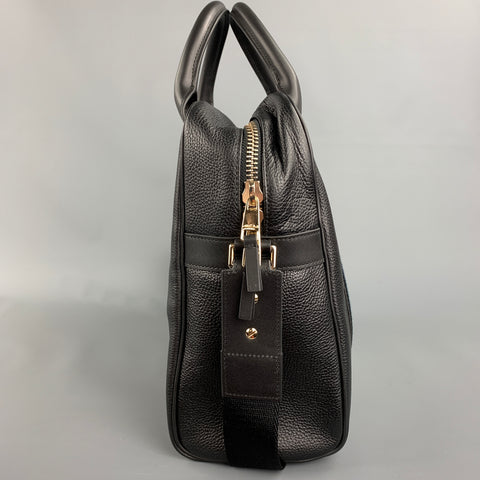 PAUL SMITH Black Pebble Grain Leather Briefcase Bag