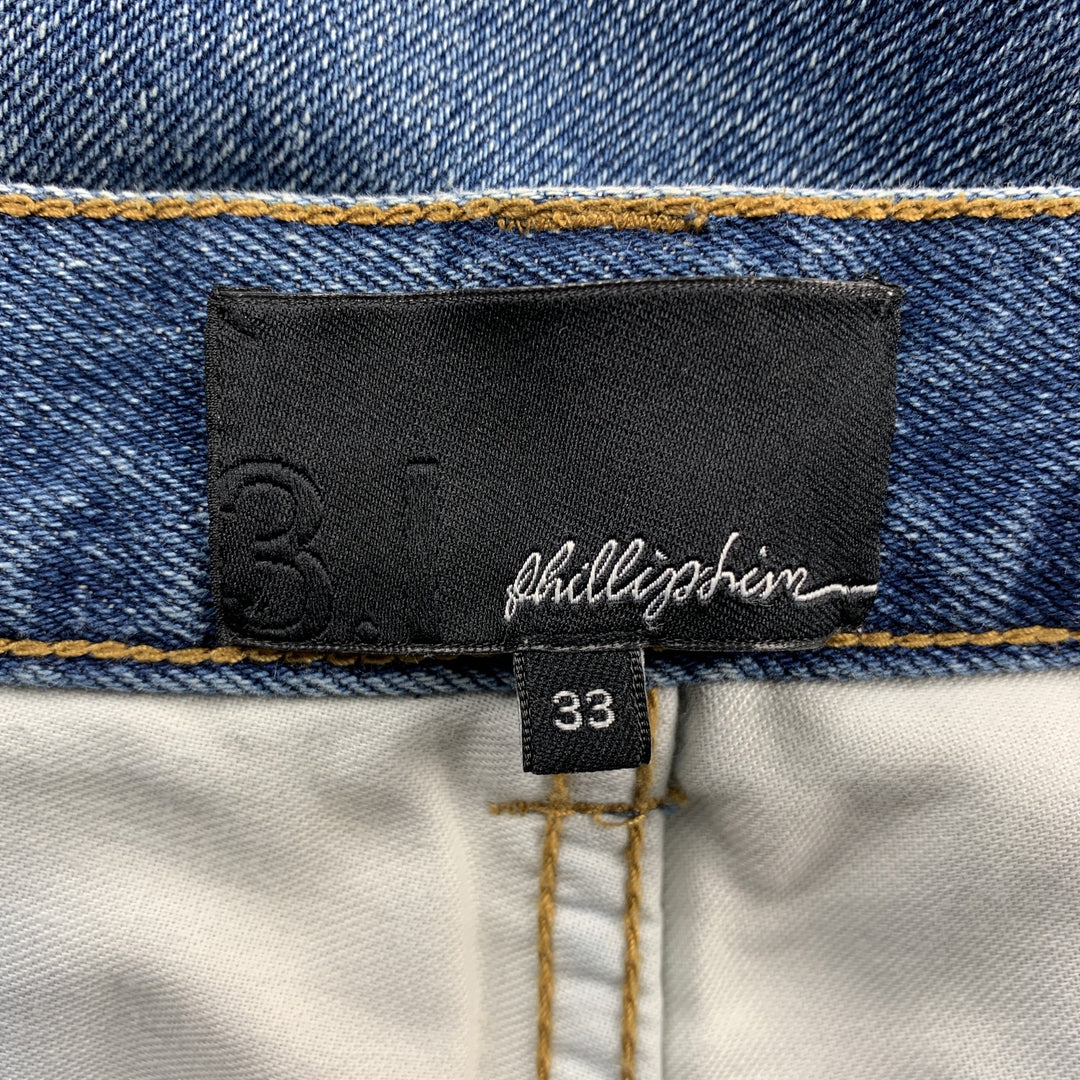 3.1 PHILLIP LIM Size 33 Indigo Wash Denim Jeans