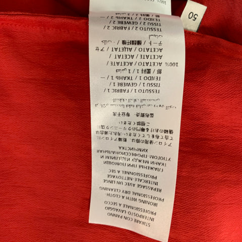 GUCCI Size M Red Multi-Color Graphic Silk  Acetate Short Sleeve Shirt