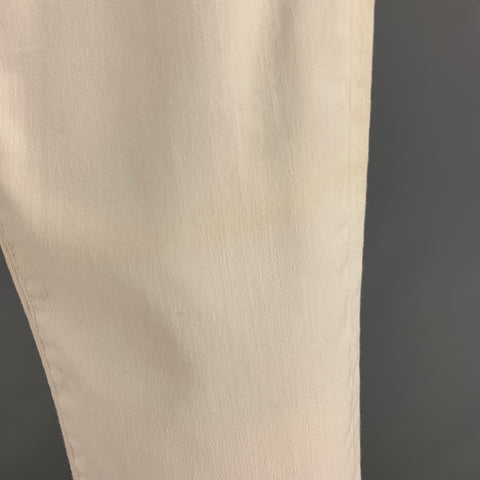 JOHN VARVATOS Size 31 Off White Cotton Blend Jeans