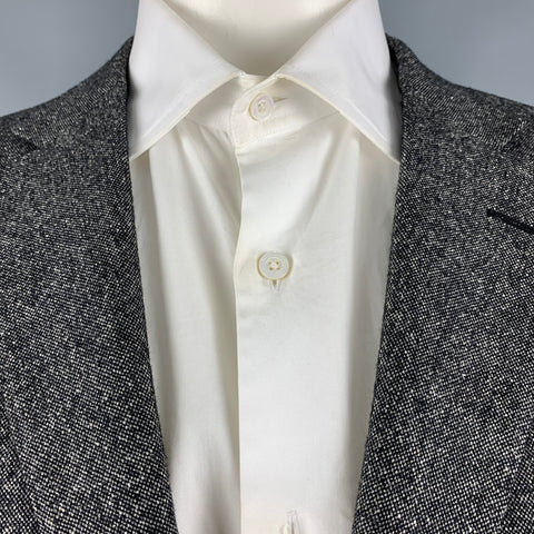 KENT et CURWEN Taille 46 Manteau de sport en laine et cachemire gris chiné