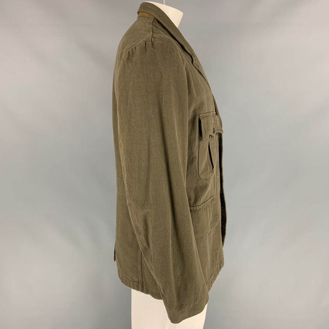 RRL by RALPH LAUREN Size XL Olive Cotton Jacket