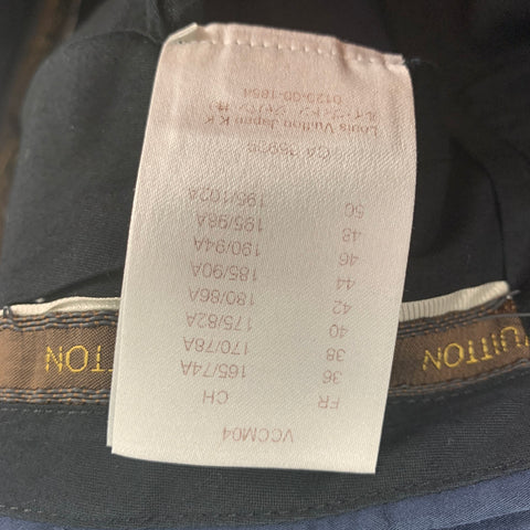 LOUIS VUITTON FW 2016 Size 34 Navy Blue Cotton Flat Front Dress Pants