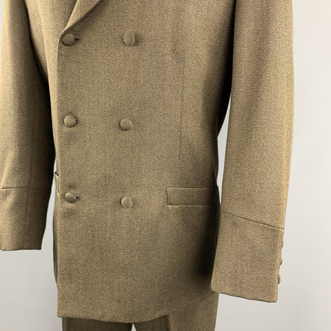 NEW REPUBLIC 42 Regular Olive Wool Suit