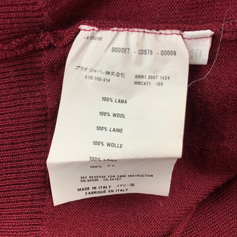 MIU MIU Cárdigan con botones de lana de punto color burdeos talla 4
