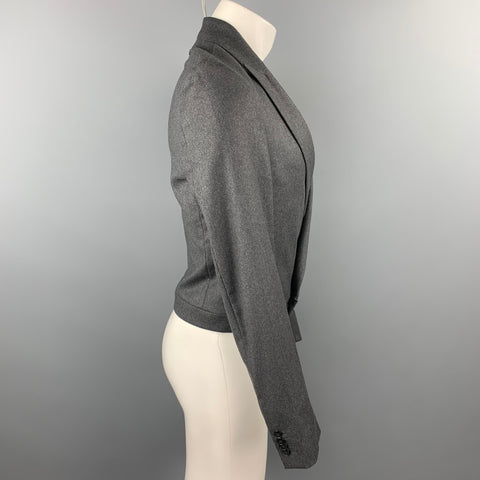 JEAN PAUL GAULTIER Size 40 Dark Gray Wool Cashmere Cropped Jacket
