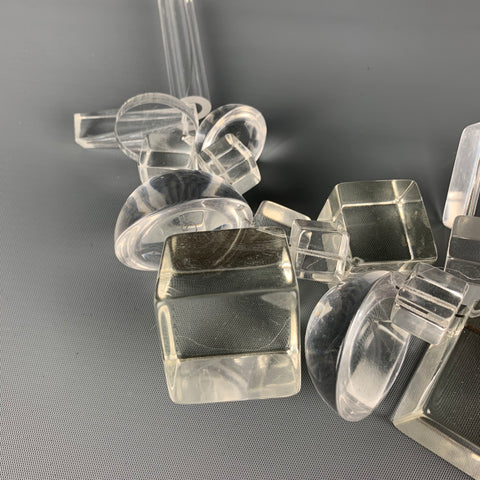 OSCAR DE LA RENTA Clear Lucite Necklace