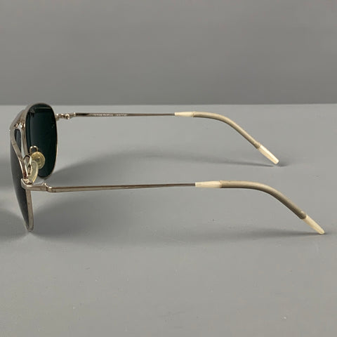 OLIVER PEOPLES Silver Metal Polarized Sunglasses