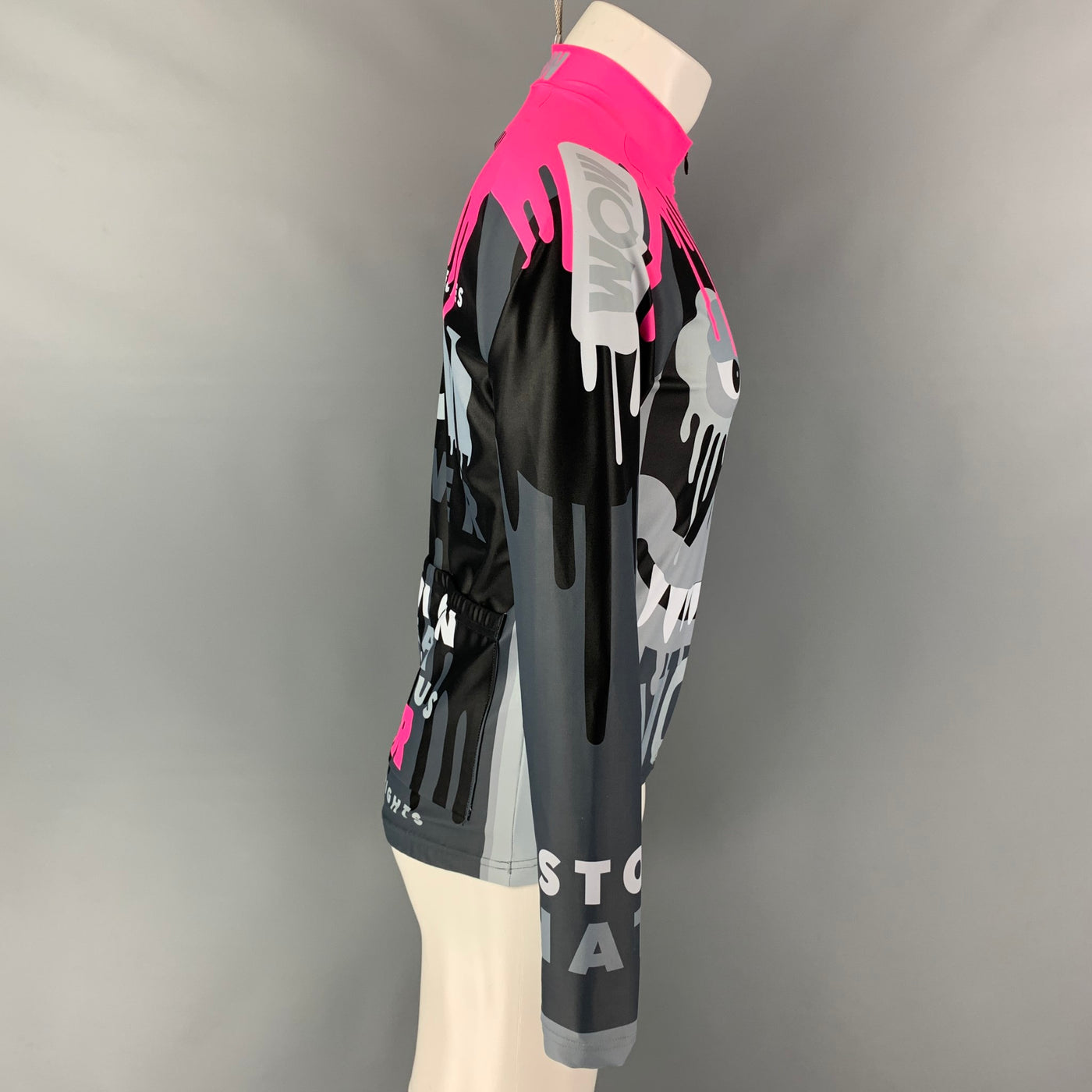 WALTER VAN BEIRENDONCK FW19 Size M Black Pink Monster Graphic Jersey Bike  Top – Sui Generis Designer Consignment