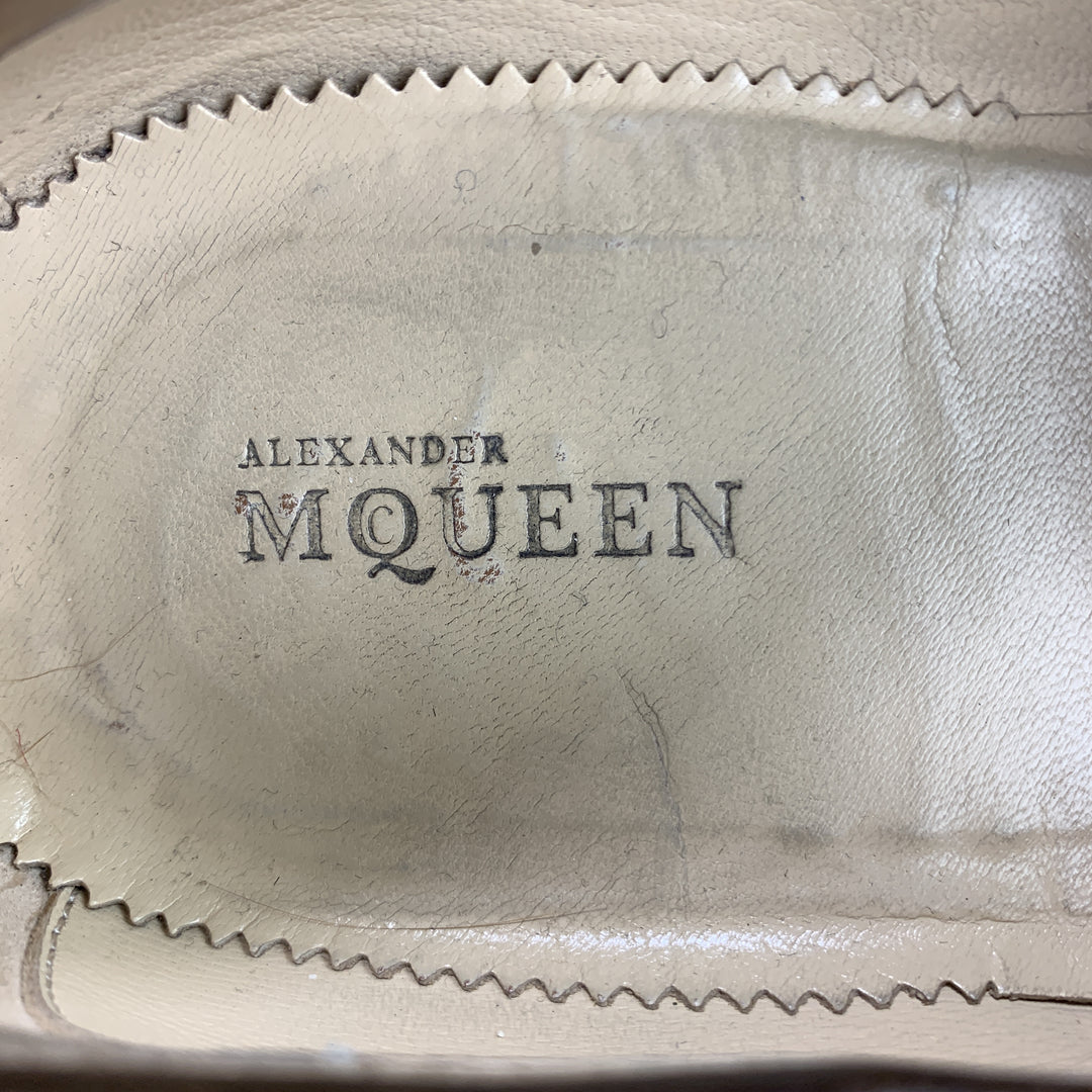 ALEXANDER MCQUEEN Size 9 Tan Suede Slip On Brown Tassel  Loafers