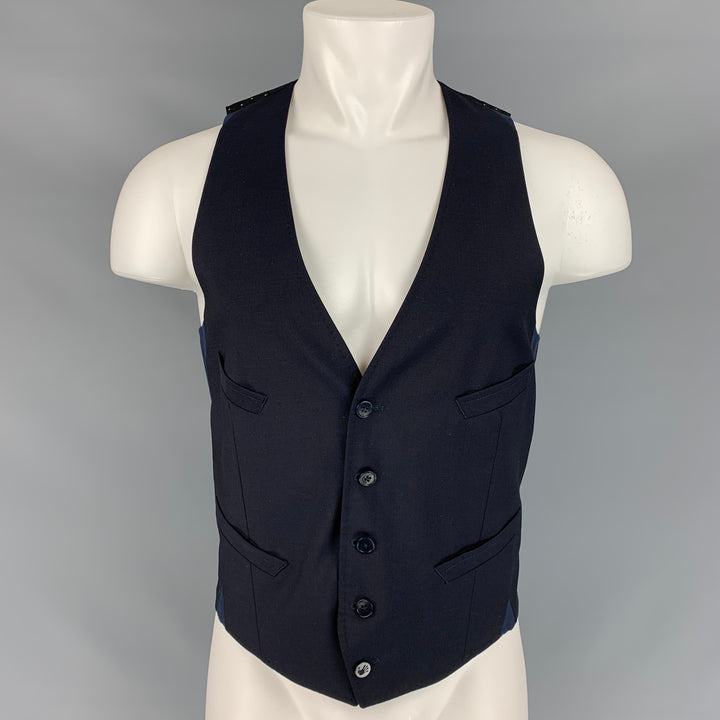 PS by PAUL SMITH Size S Midnight Blue Wool / Mohair Vest