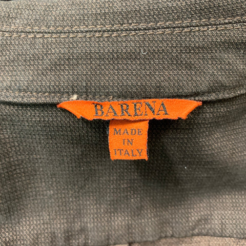 BARENA Taille 44 Chemise à manches longues boutonnée en coton et polyester marron