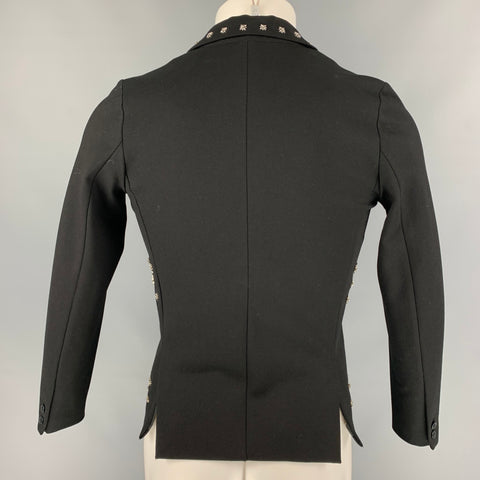 JOHN RICHMOND Size XS Black Studded Viscose Blend Jacket