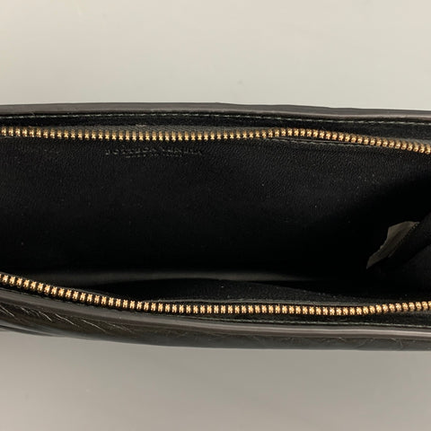 BOTTEGA VENETA Black Padded Leather Clutch Handbag