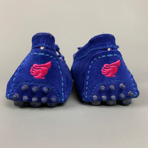 BOBBIES Talla 7 Mocasines de ante azul real