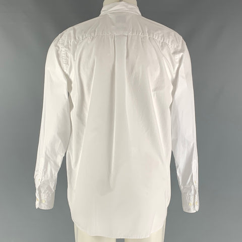 NORSE PROJECTS Taille M Chemise à manches longues boutonnée en coton uni blanc
