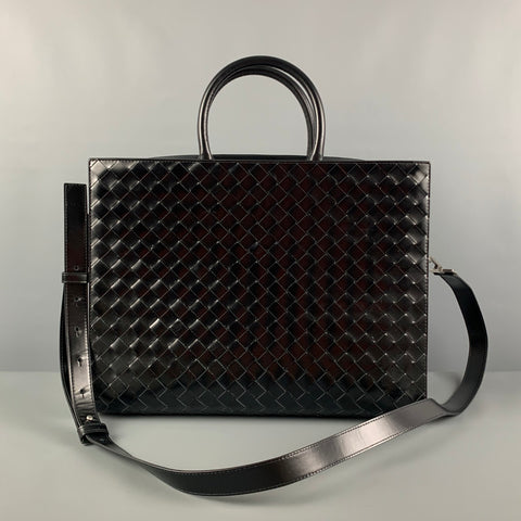 BOTTEGA VENETA Black Intrecciato Leather Shoulder Bag