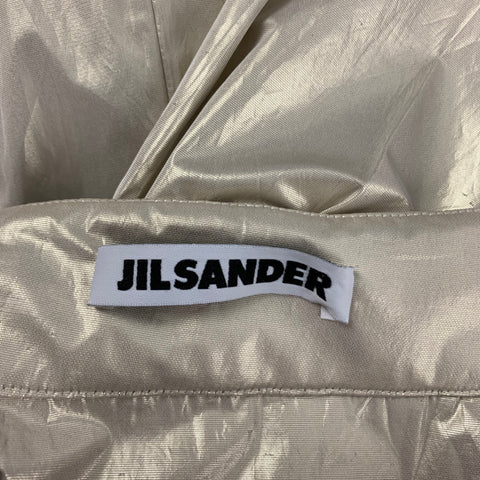 JIL SANDER Falda plisada de poliéster platino Talla 4