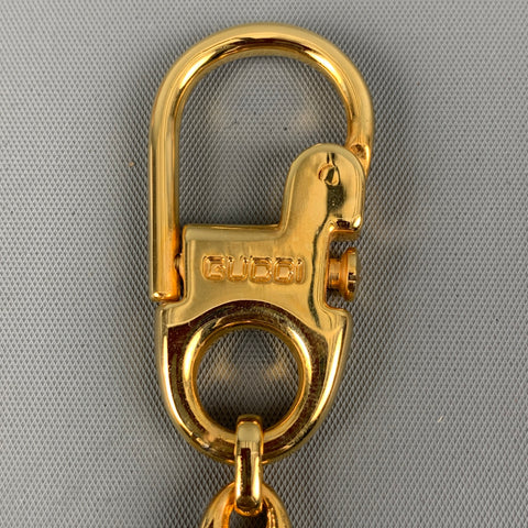 Porte-clés en métal à maillons de chaîne en or GUCCI GG