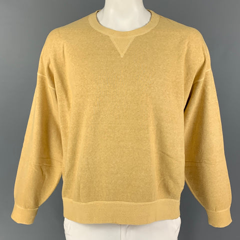 VISVIM Size M Mustard Heather Cotton Crew-Neck Amplus Sweatshirt