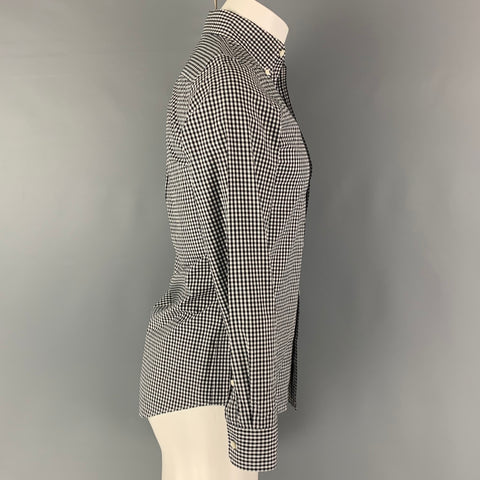 JACK SPADE Size XS Black White Gingham Cotton One pocket Long Sleeve Shirt