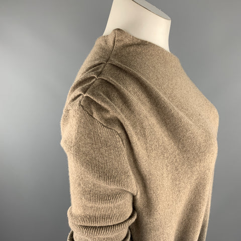HENRY BEGUELIN Size M Taupe & Grey Ombre Asymmetrical Cashmere Dress