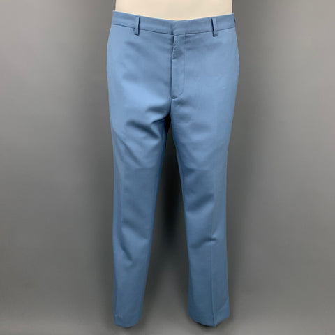 PAUL SMITH Kensington Fit Size 38 Regular Light Blue Wool Notch Lapel Suit