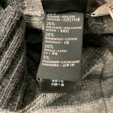 ERMENEGILDO ZEGNA Size M Grey Stripe Cotton Blend Pullover