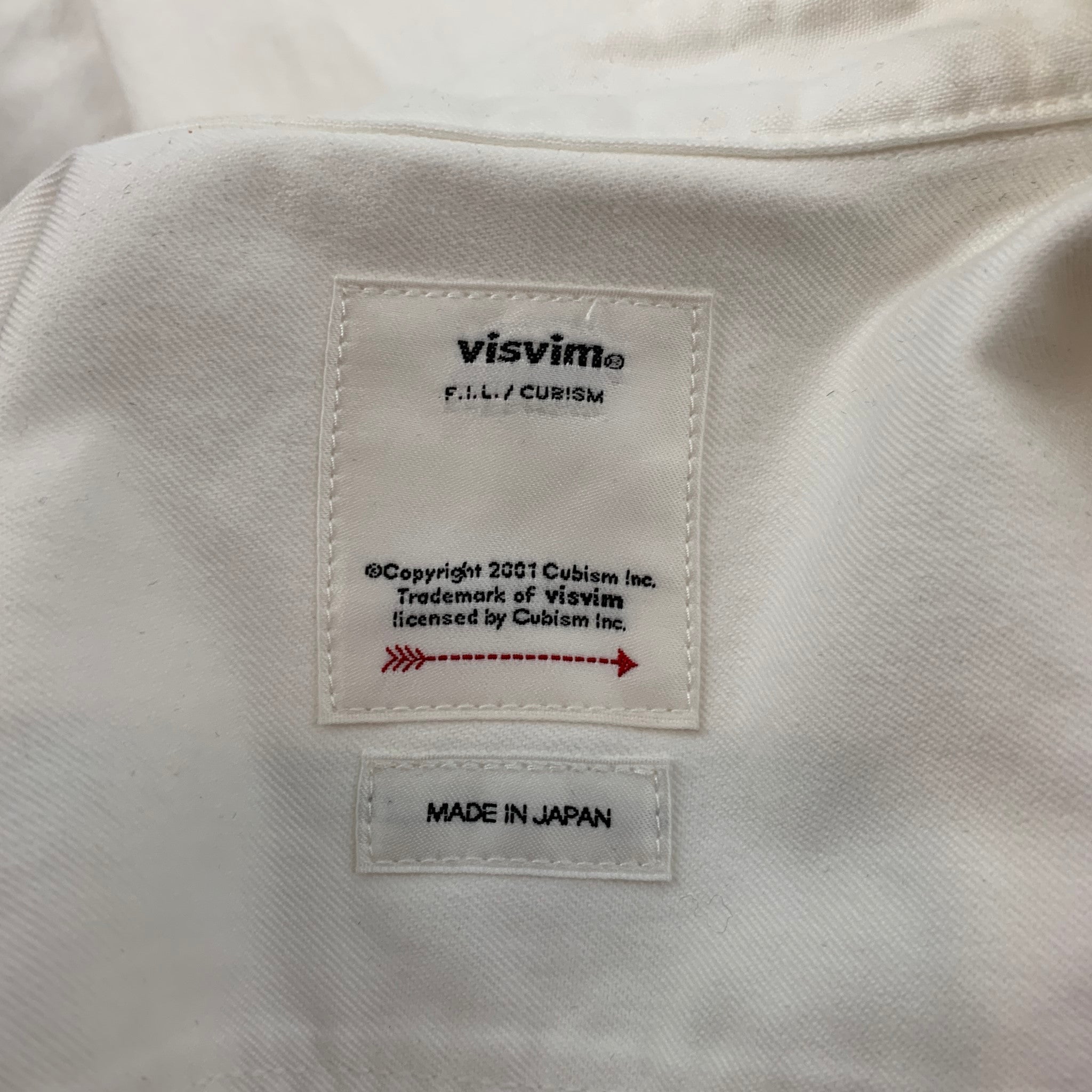 VISVIM Size M White Distressed Cotton Grand River L/S Crash Shirt