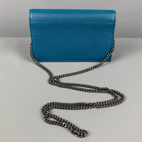 AKRIS Teal Anouk Lizard Embossed Wallet