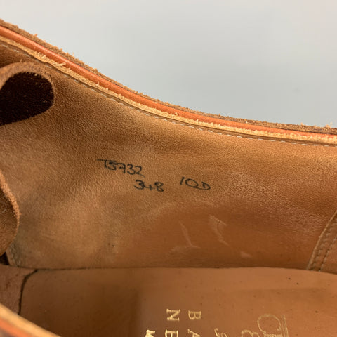 CROCKETT & JONES for BARNEY'S NEW YORK Size 10 Light Brown Suede Lace Up Shoes
