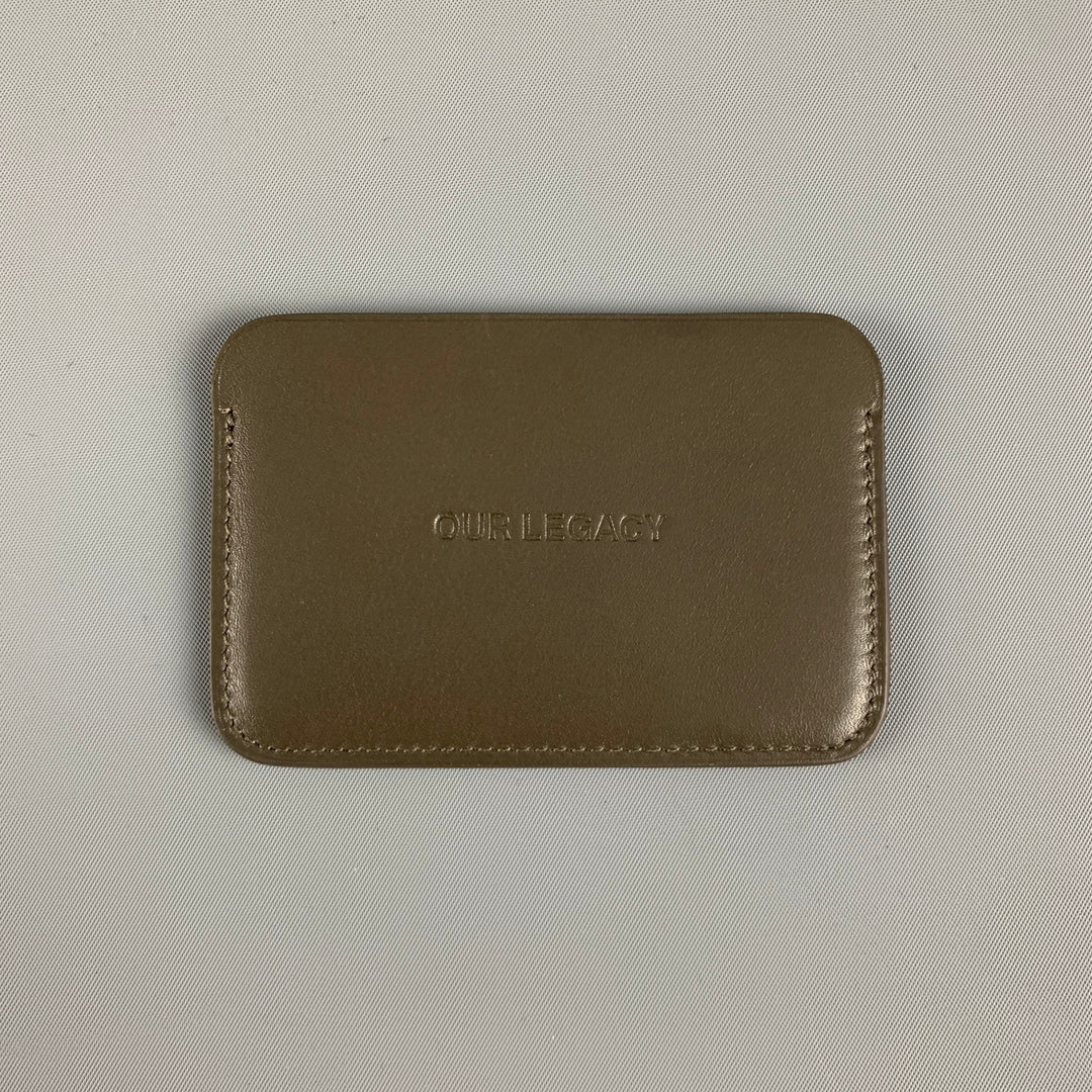 OUR LEGACY Olive Solid Leather Wallet