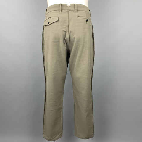 NOMA T.D. Size 34 Olive Cotton Zip Fly Pleated Casual Pants