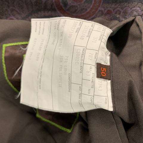 ETRO Taille 40 Manteau en laine polyamide gris bordeaux Paisley