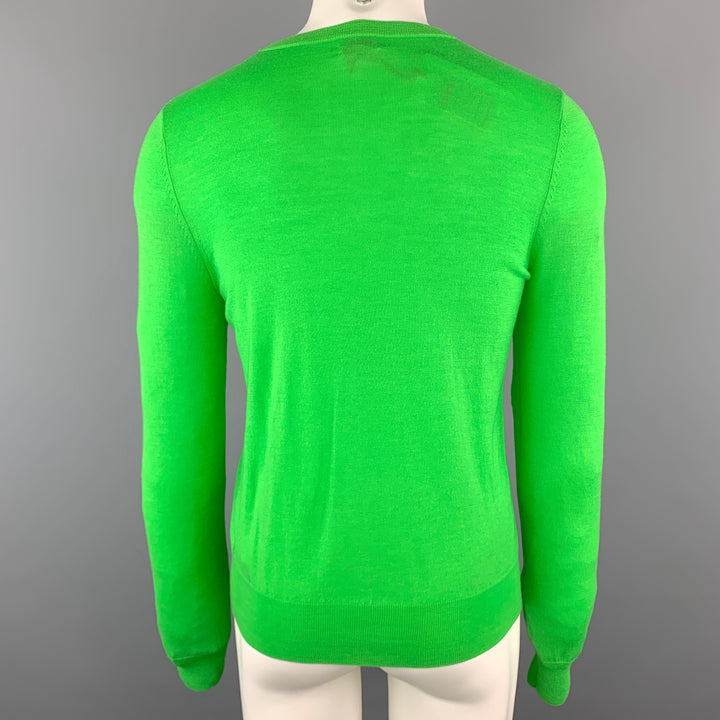 PAUL SMITH Size S Green Merino Wool Crew-Neck Pullover Sweater