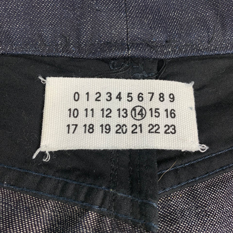 MAISON MARGIELA Size 34 Indigo Cotton Linen Button Fly Jeans