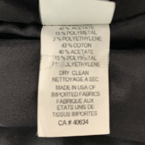 MARC JACOBS Size 2 Black, Gold & Purple Jacquard Cotton Blend Cocktail Dress