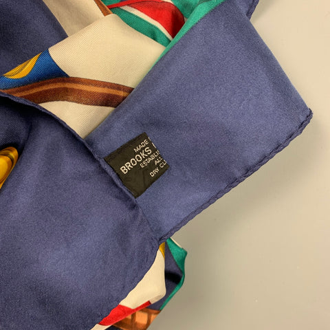 BROOKS BROTHERS Multi-Color Golf Silk Scarf
