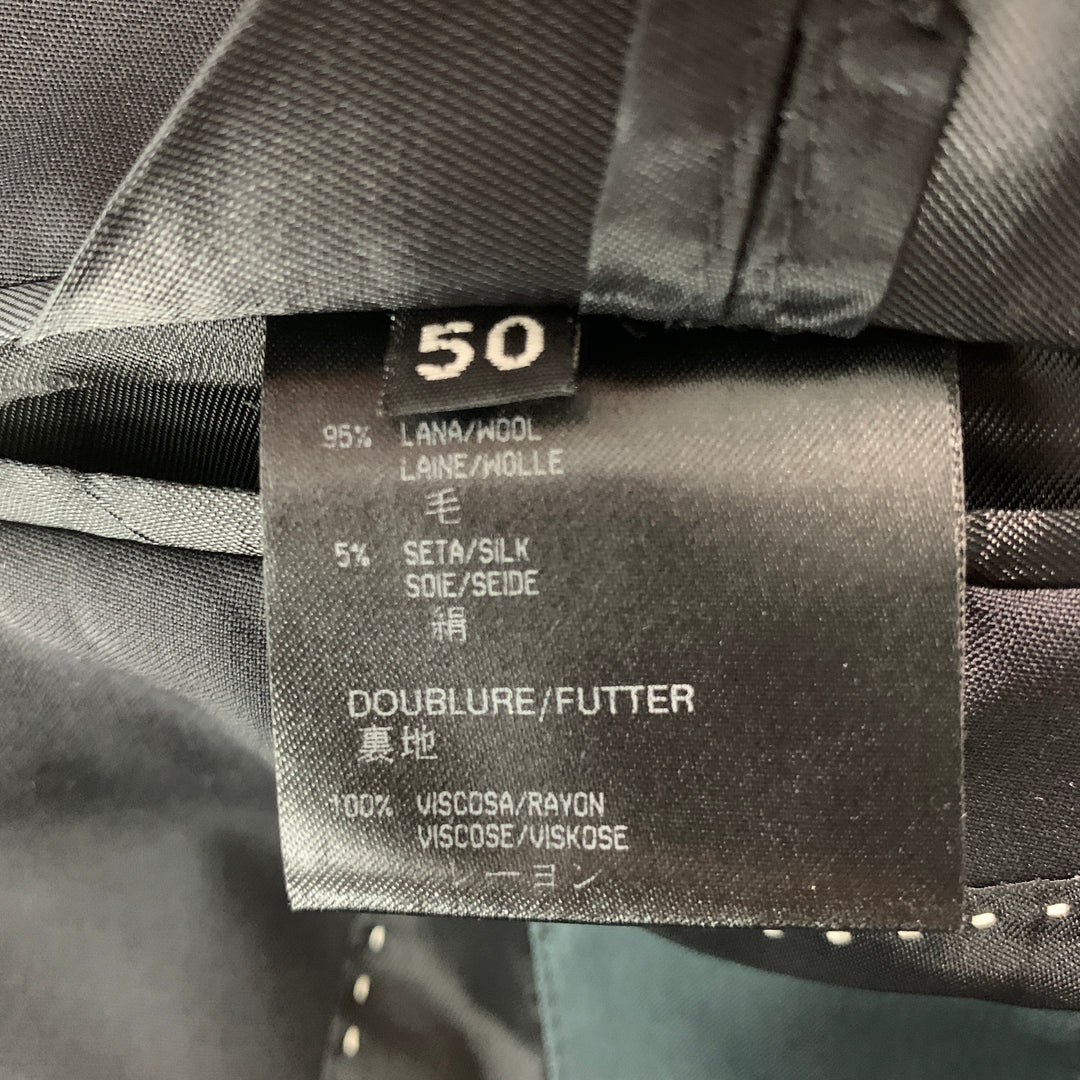 CoSTUME NATIONAL Size 40 Black Solid Wool Silk Notch Lapel Sport Coat