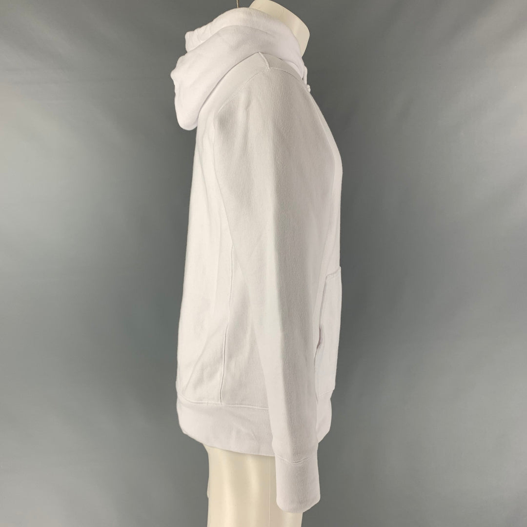 ROWING BLAZERS Taille M Sweat-shirt à capuche en coton graphique blanc