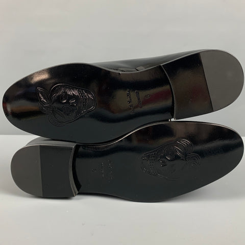 PAUL SMITH Size 7 Black Patent Leather Slip On Loafers