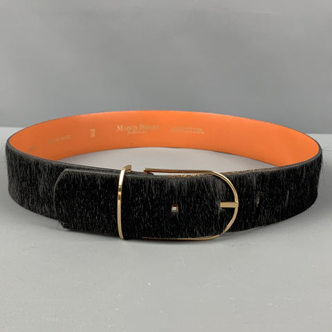 MAISON BOINET Waist Size 28 Black Calf hair Belt