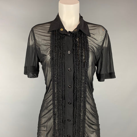 vintage JEAN PAUL GAULTIER Taille M Chemise en polyamide noir