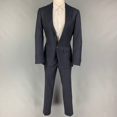 SUIT SUPPLY Size 36 Navy Wool Single Breasted Suit