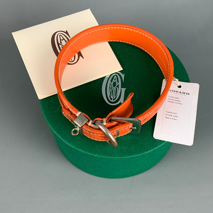 GOYARD Dog Collar Orange Monogram Coated Canvas Leather Goods