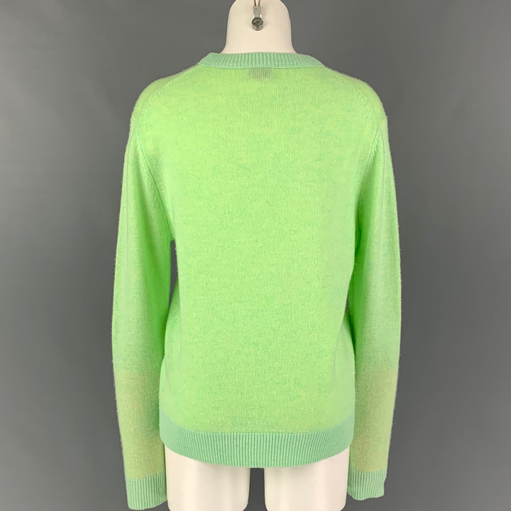 ACNE STUDIOS Size XS Neon Cashmere Crew-Neck Sweater