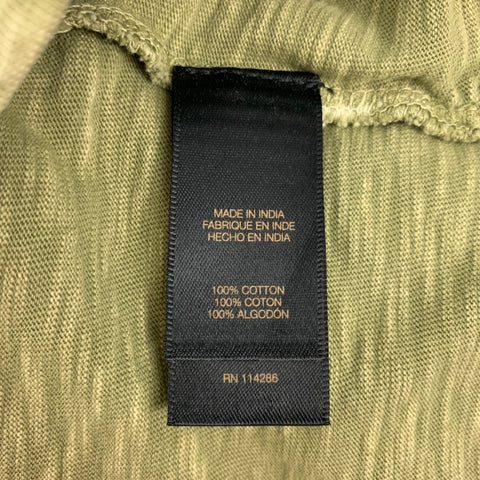 FRYE Size XS Green Heather Cotton Henley T-shirt